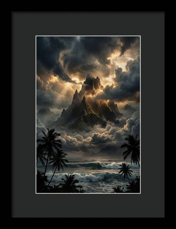Island Peak Emerging From Storm