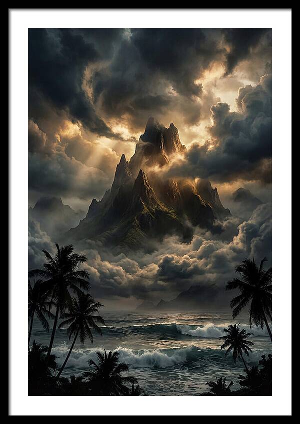 Island Peak Emerging From Storm