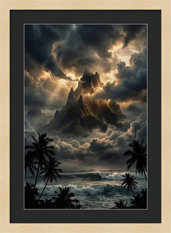 Island Peak Emerging From Storm