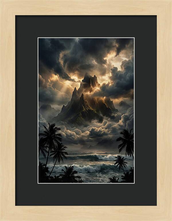 Island Peak Emerging From Storm