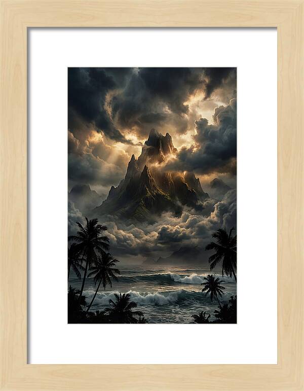 Island Peak Emerging From Storm