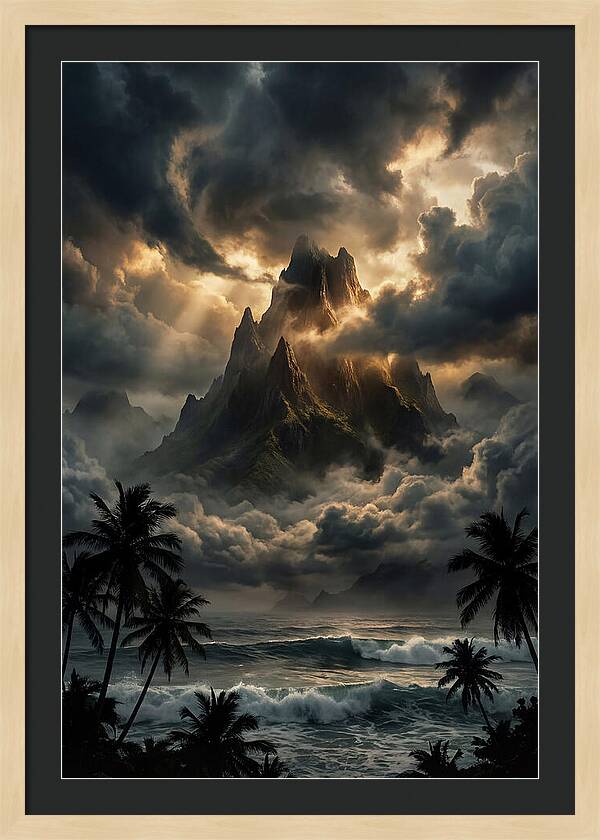 Island Peak Emerging From Storm