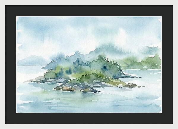 Island Serenity In Watercolor