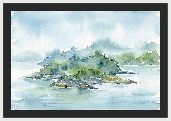 Island Serenity In Watercolor