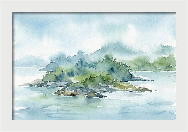 Island Serenity In Watercolor