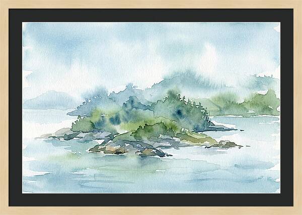 Island Serenity In Watercolor