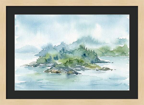 Island Serenity In Watercolor