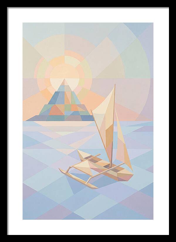 Island Sunset With Traditional Outrigger