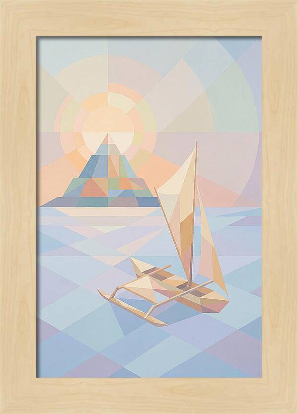 Island Sunset With Traditional Outrigger