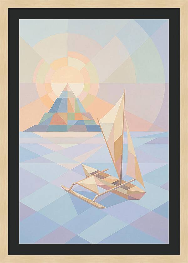Island Sunset With Traditional Outrigger
