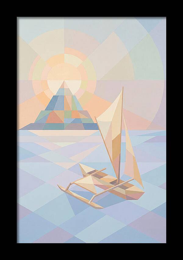 Island Sunset With Traditional Outrigger