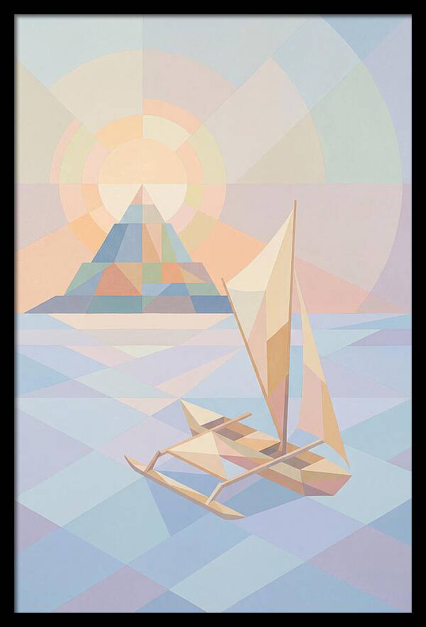 Island Sunset With Traditional Outrigger