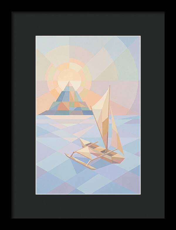 Island Sunset With Traditional Outrigger