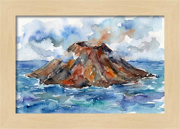 Island Tranquility Amidst Volcanoes