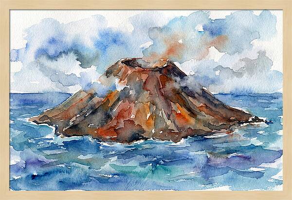 Island Tranquility Amidst Volcanoes