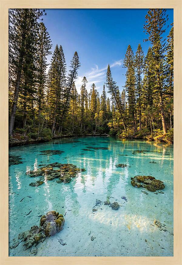 Isle Of Pines Natural Pool At Golden Hour
