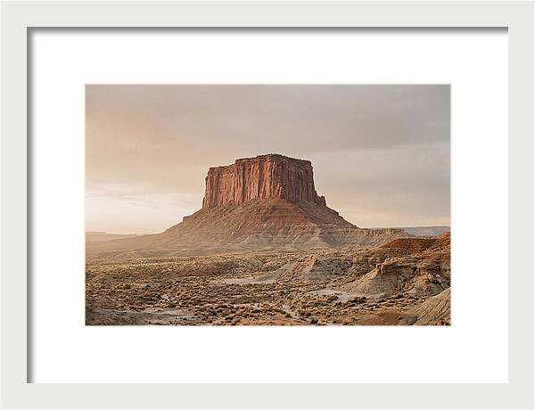 Isolated Mesa At Dusk