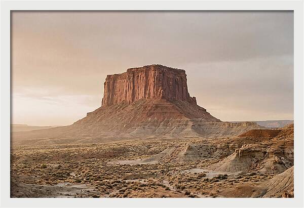 Isolated Mesa At Dusk