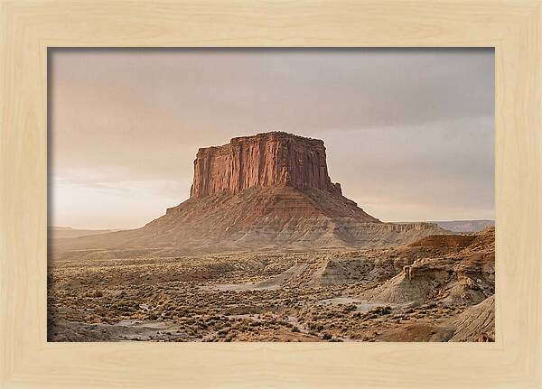 Isolated Mesa At Dusk