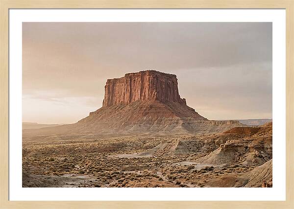 Isolated Mesa At Dusk