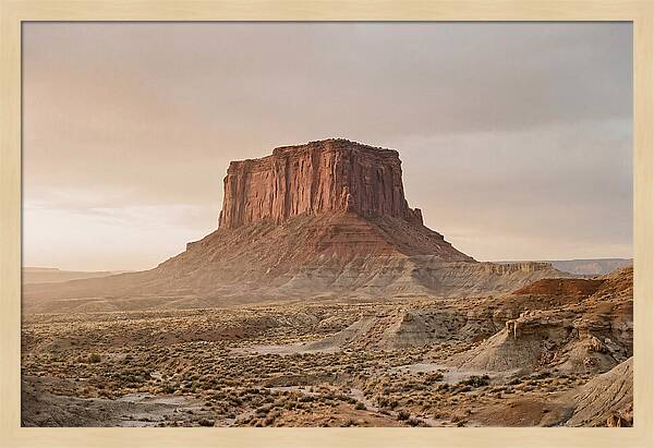 Isolated Mesa At Dusk
