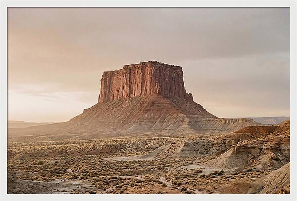 Isolated Mesa At Dusk