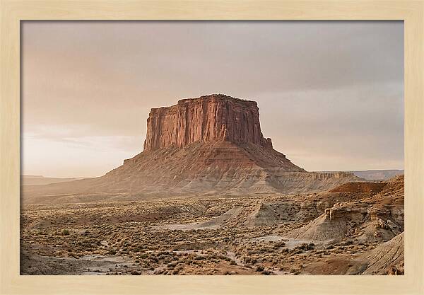 Isolated Mesa At Dusk