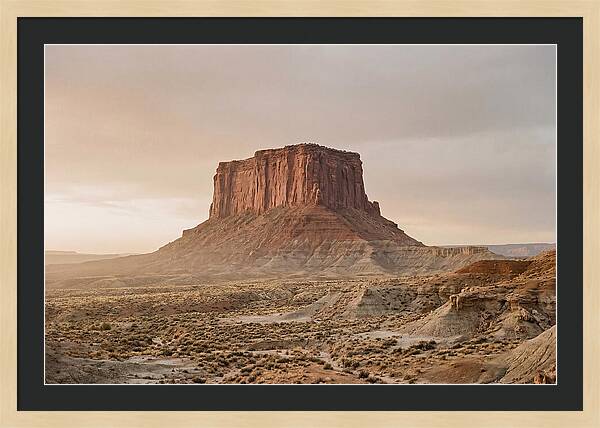 Isolated Mesa At Dusk