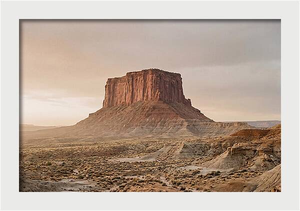 Isolated Mesa At Dusk