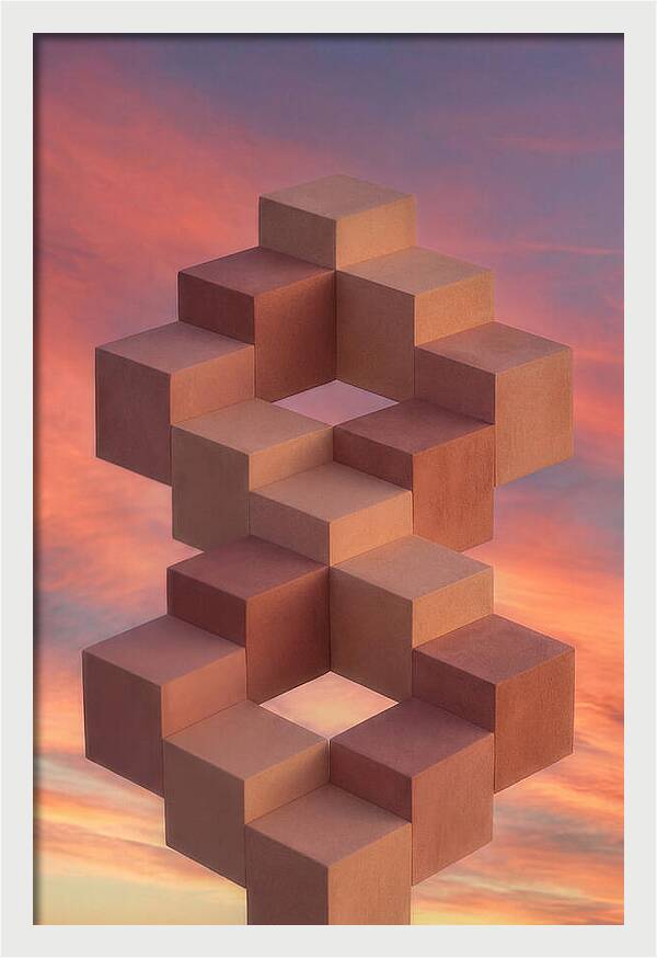 Isometric Cubes Creating Illusions