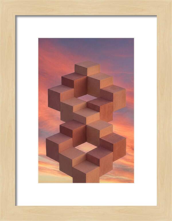 Isometric Cubes Creating Illusions