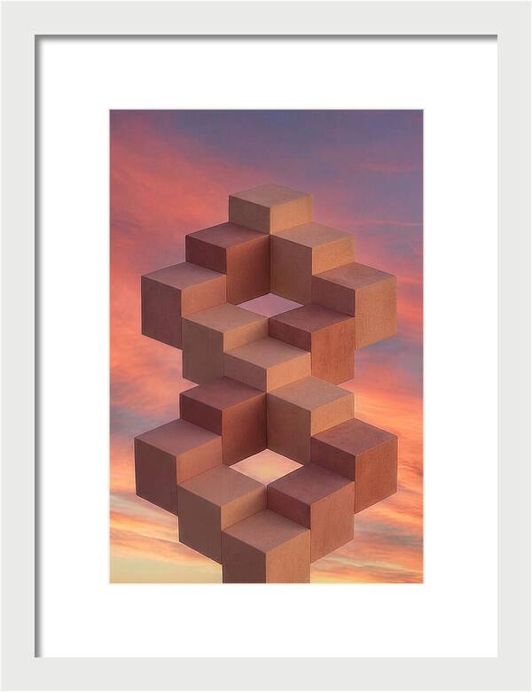 Isometric Cubes Creating Illusions