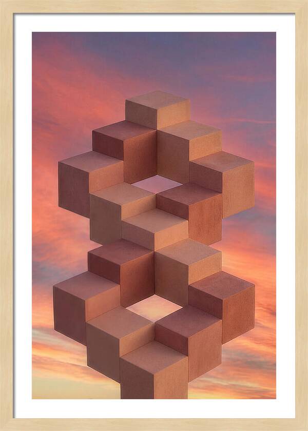 Isometric Cubes Creating Illusions