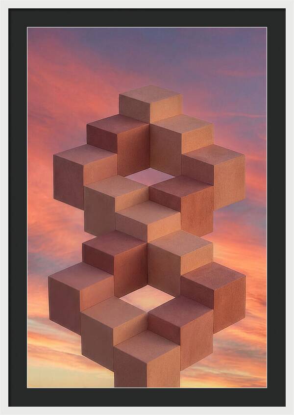 Isometric Cubes Creating Illusions