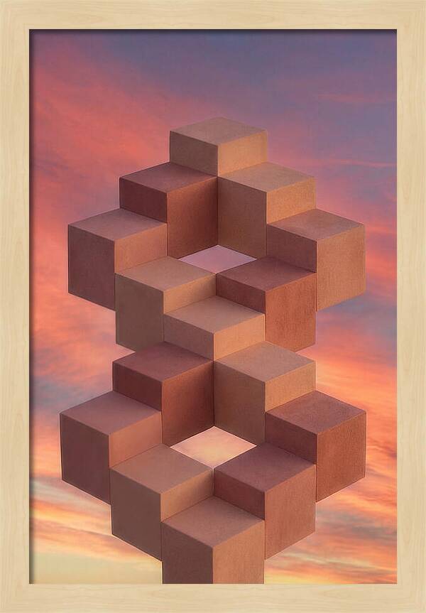 Isometric Cubes Creating Illusions