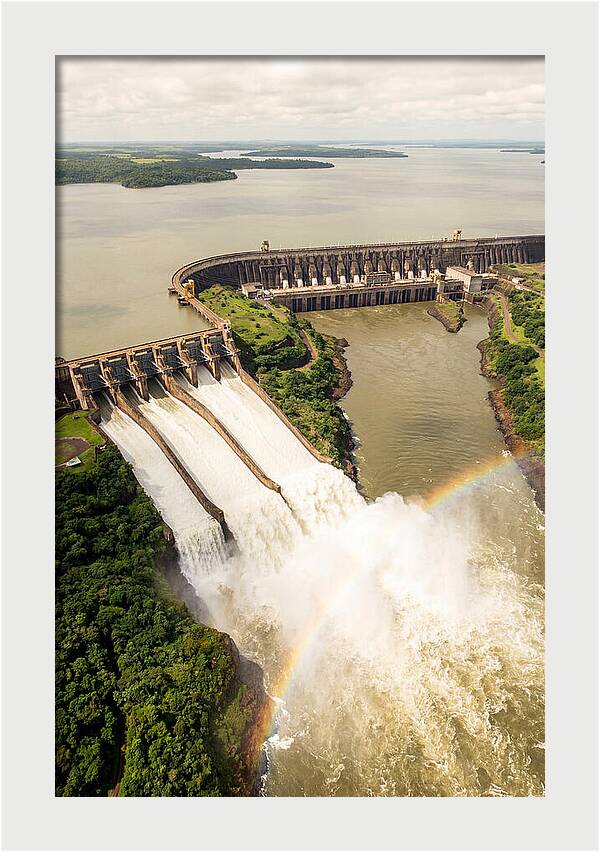 Itaipu Dam At Full Release