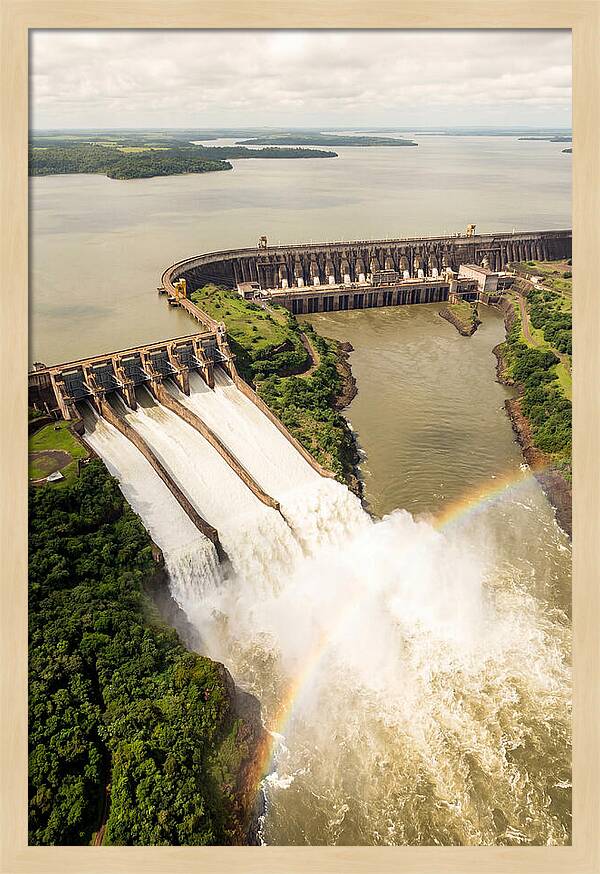 Itaipu Dam At Full Release