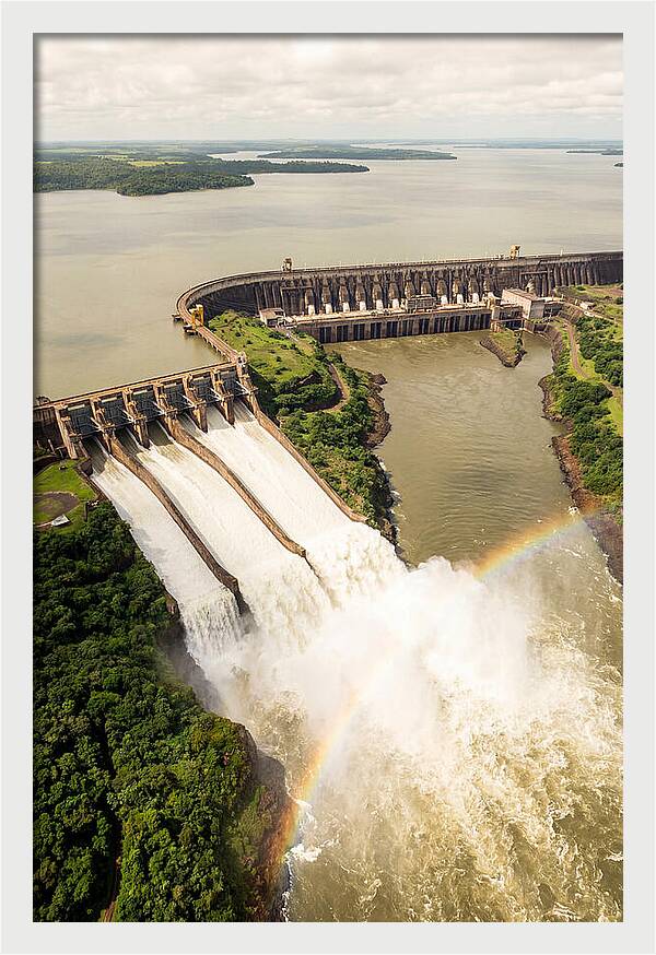 Itaipu Dam At Full Release