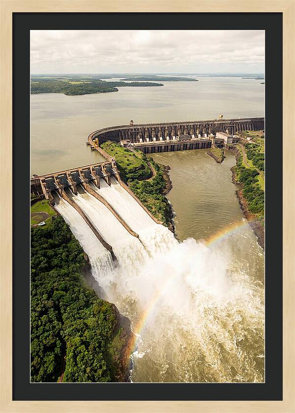Itaipu Dam At Full Release