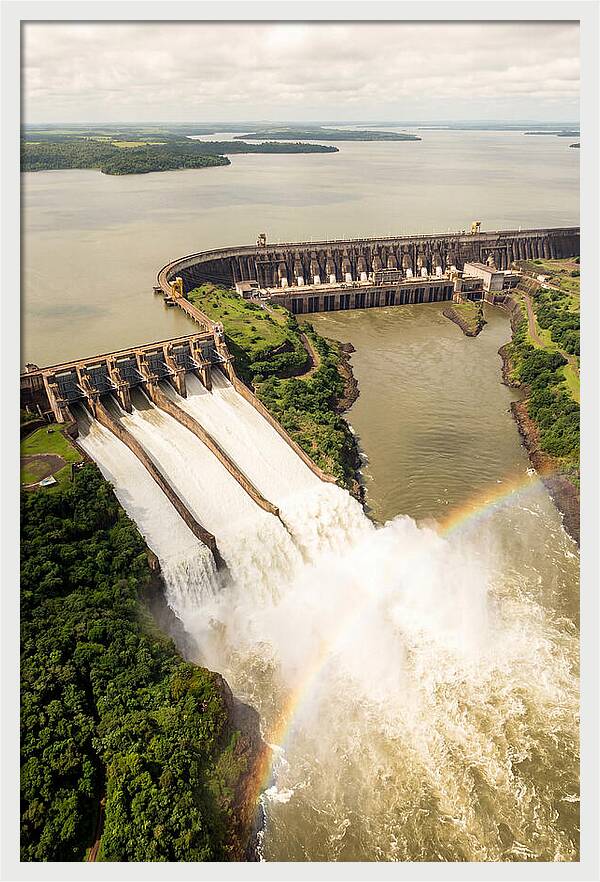 Itaipu Dam At Full Release