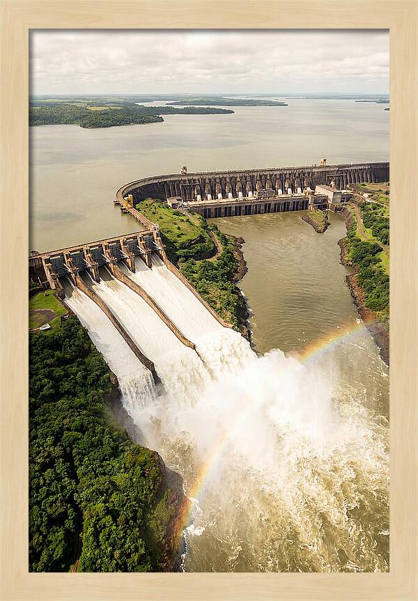 Itaipu Dam At Full Release