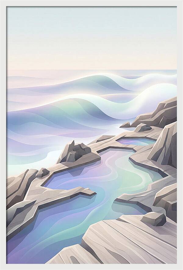 Jagged Rocky Shoreline With Tide Pools