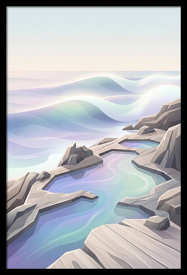Jagged Rocky Shoreline With Tide Pools