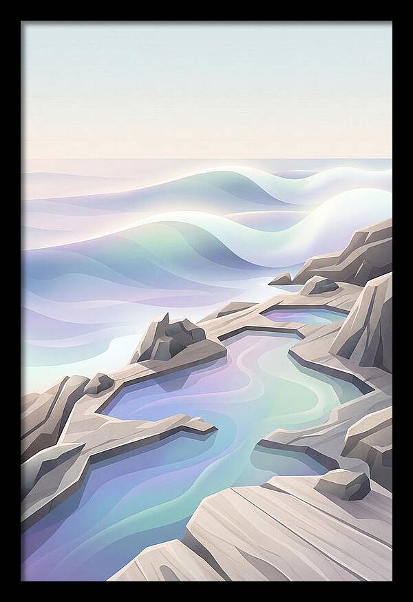 Jagged Rocky Shoreline With Tide Pools