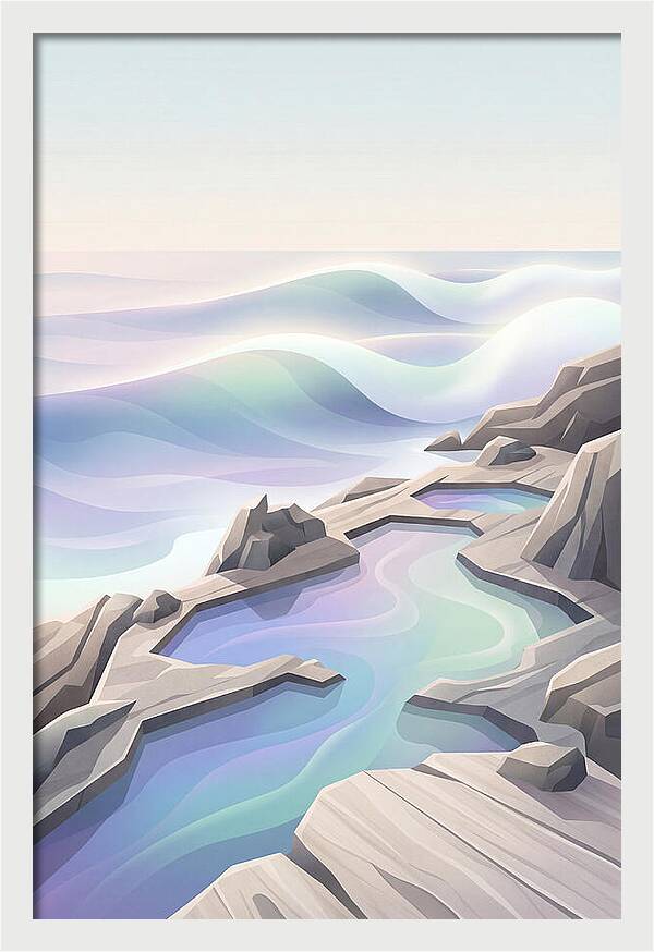 Jagged Rocky Shoreline With Tide Pools