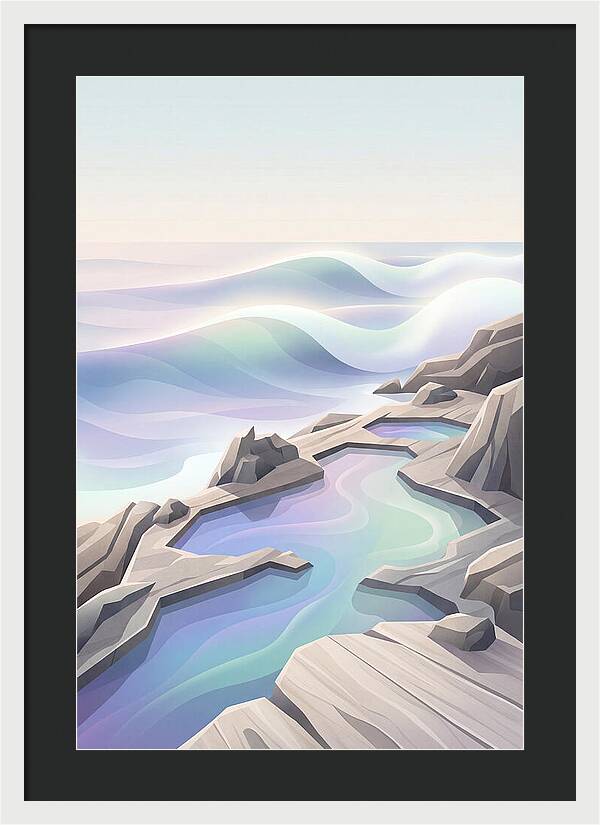 Jagged Rocky Shoreline With Tide Pools