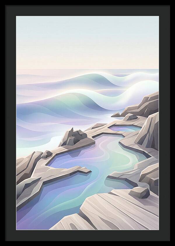 Jagged Rocky Shoreline With Tide Pools