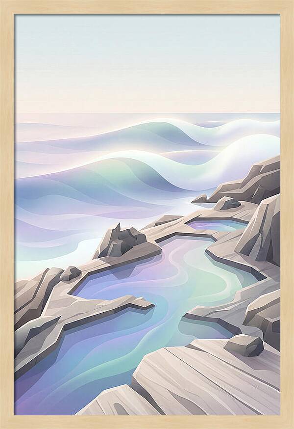 Jagged Rocky Shoreline With Tide Pools
