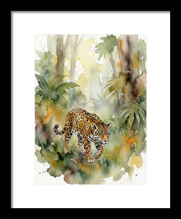 Jaguar In Lush Jungle