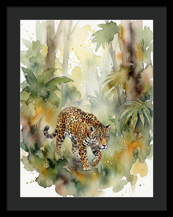 Jaguar In Lush Jungle